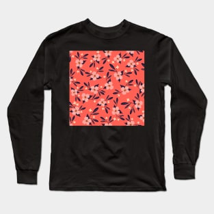 Pink flowers pattern Long Sleeve T-Shirt